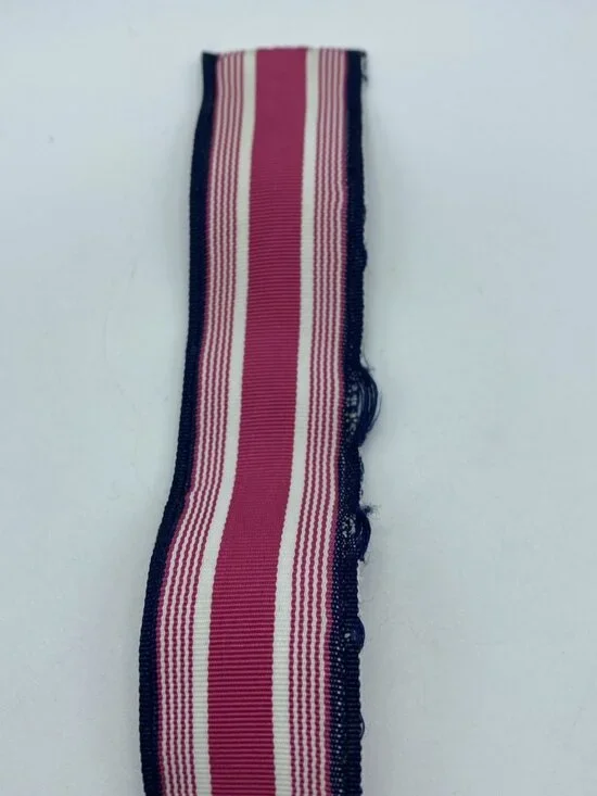 J Crew Pink Blue White Stripe D-Ring Belt Women's Size L End to End 43" - Picture 10 of 14